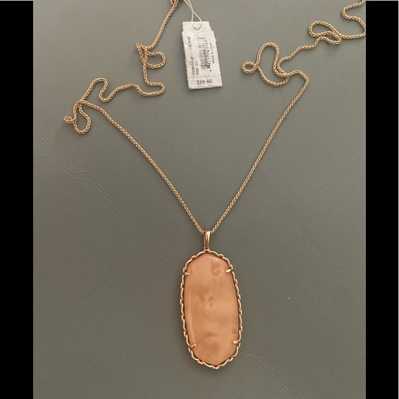Kendra Scott Reid Macrame necklace blush wood - Picture 2 of 5